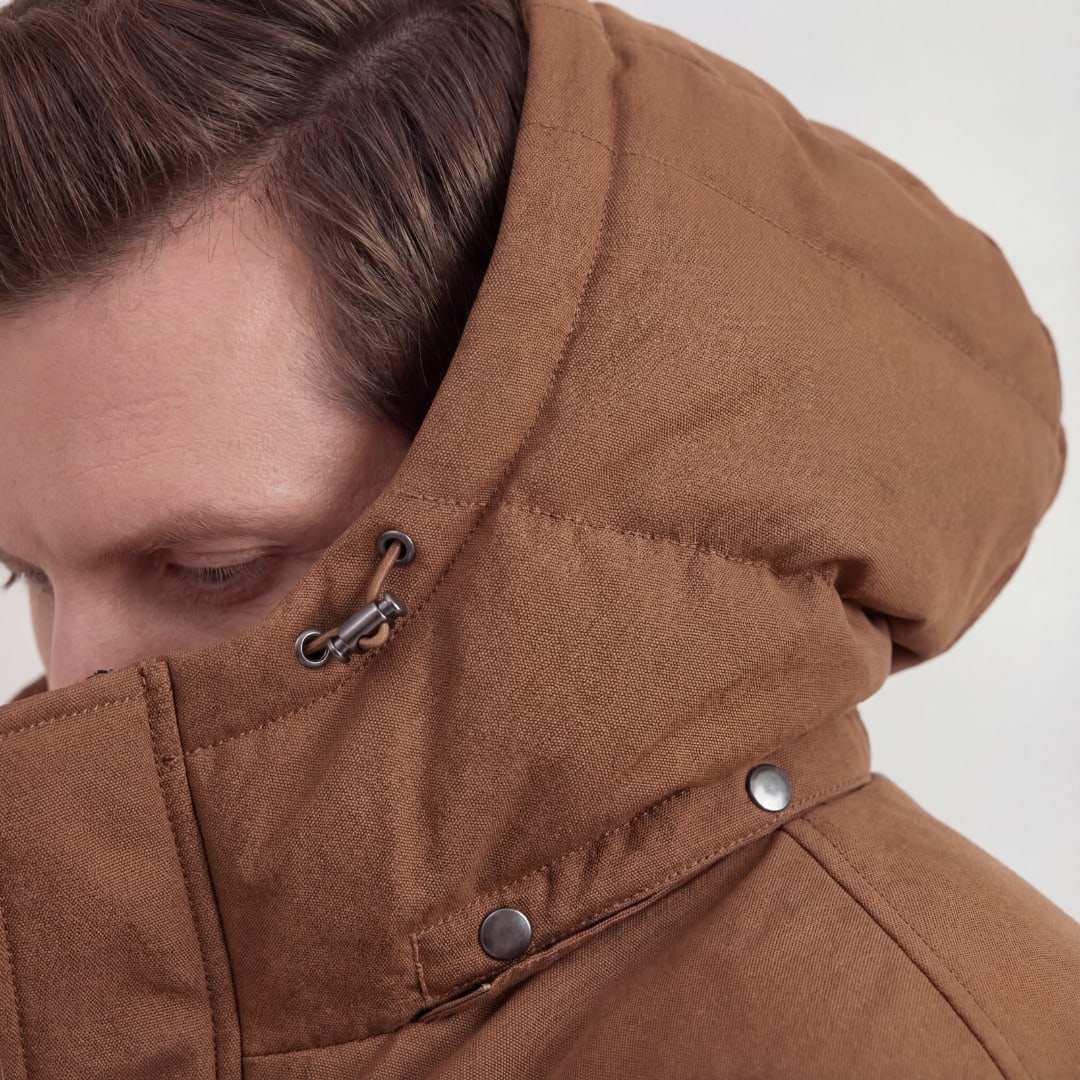 Herren Steppjacke mit Kapuze Braun | Bastian_5