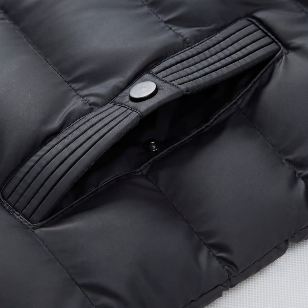Herren Steppjacke mit Kapuze und Strickärmeln | Tammo_4