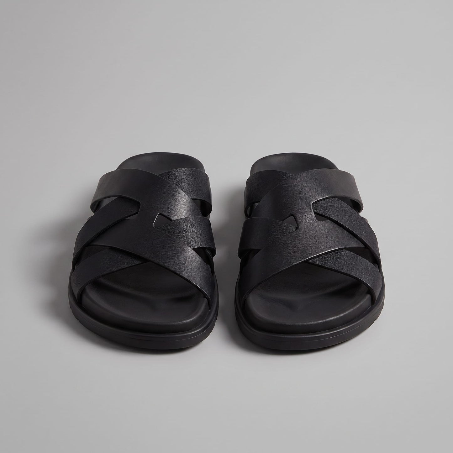 Herren Kunstledersandalen mit Kreuzriemen | Günther_5