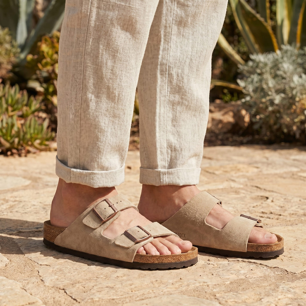 Herren Wildledersandalen mit Doppelschnalle | Eugen_5