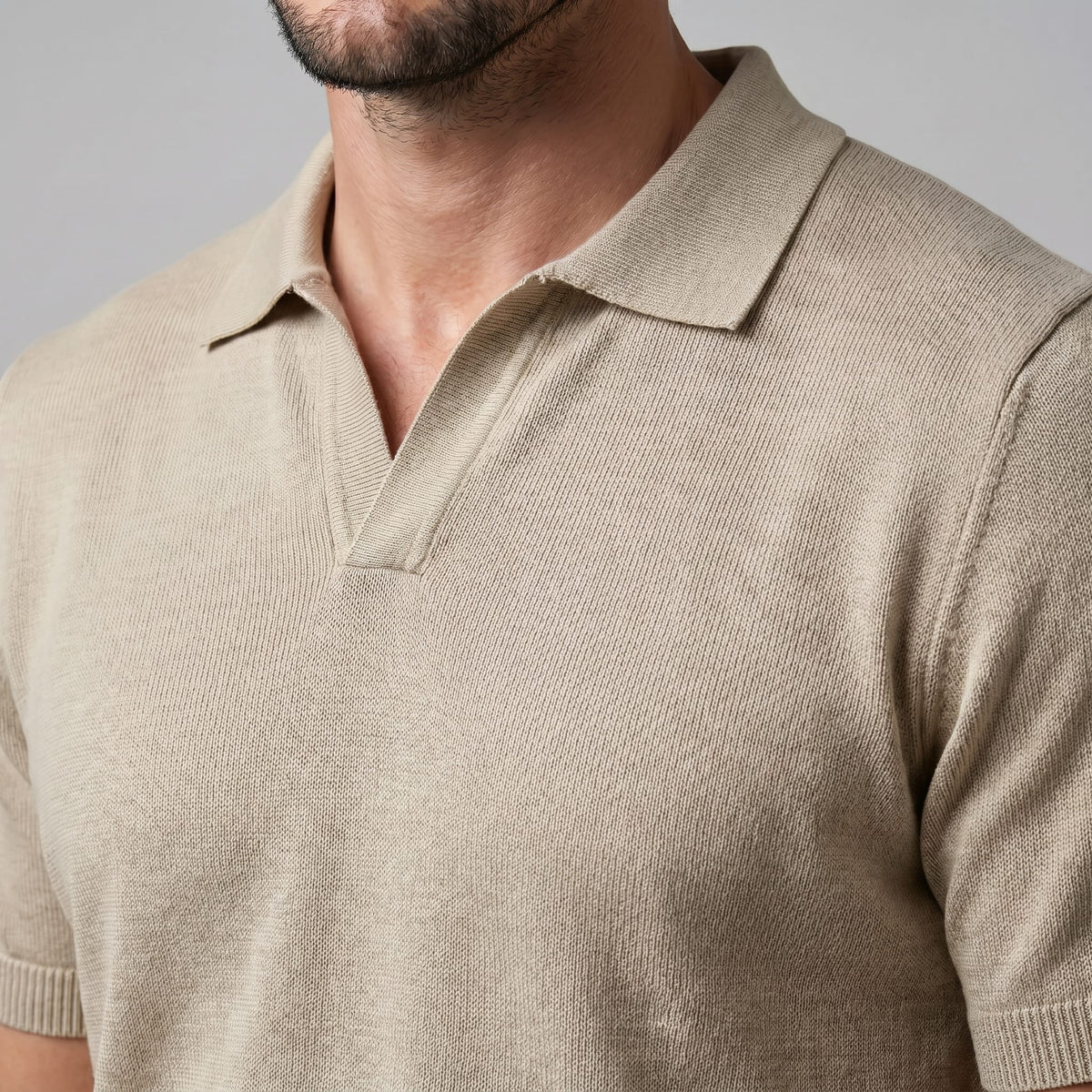 Herren Feinstrickpoloshirt mit offenem Kragen | Lorenz_10