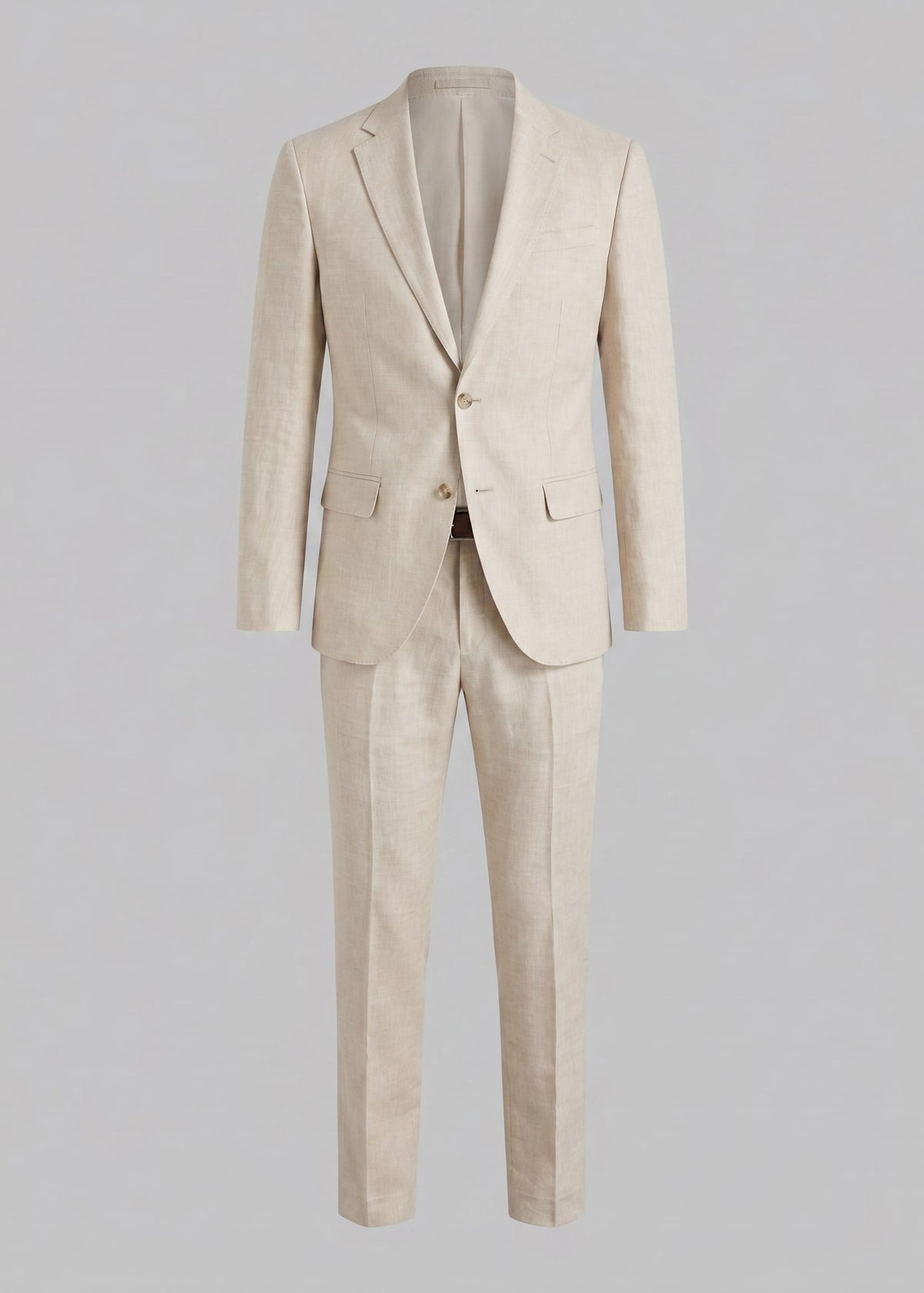 Herren Leinenanzug Zweiteiler Beige | Balthasar_8
