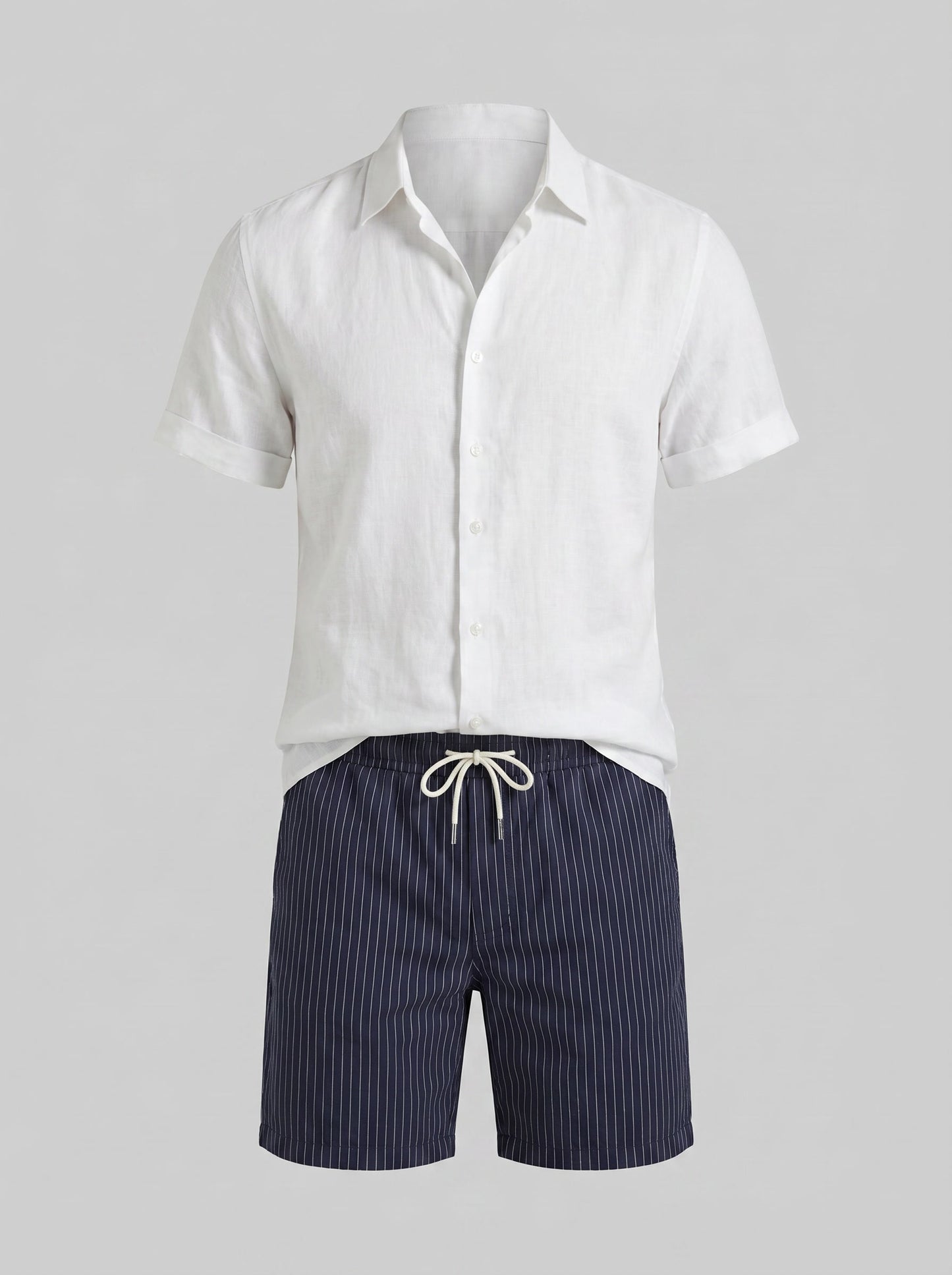 Herren Leinenhemd mit Streifenshorts | Bernhard_5