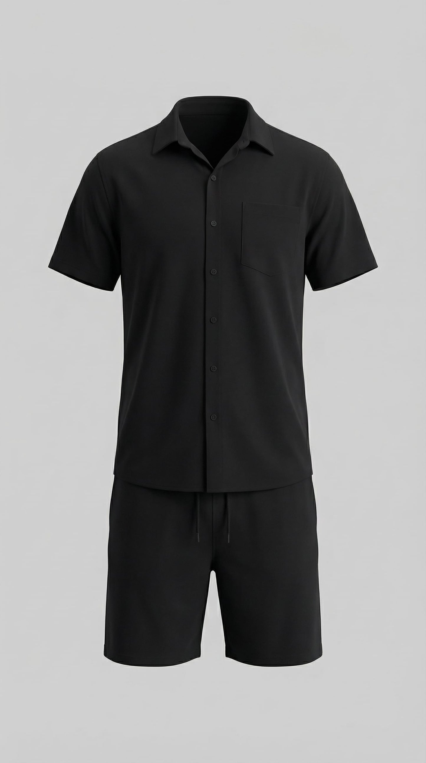 Herren Cordset Kurzarmhemd und Shorts | Bertram_10