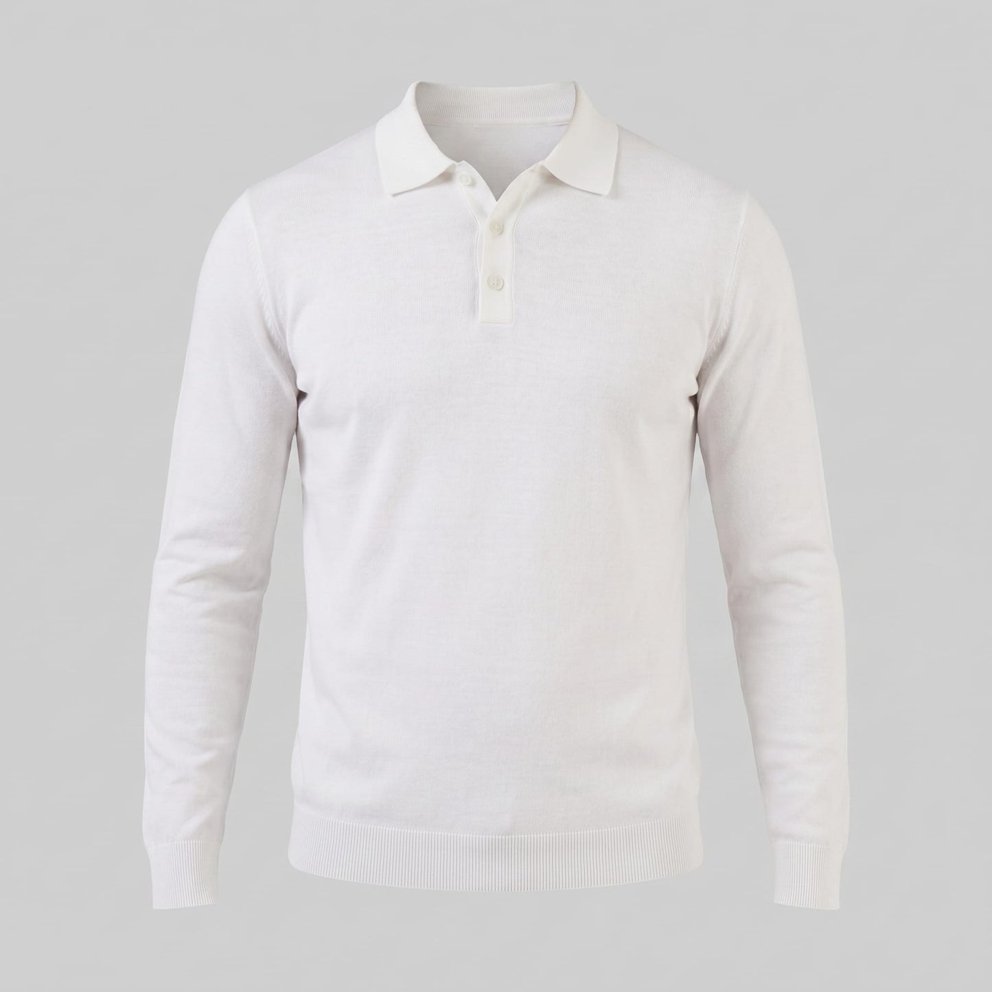Herren Langarm-Poloshirt mit Knopfleiste | Lukas_25