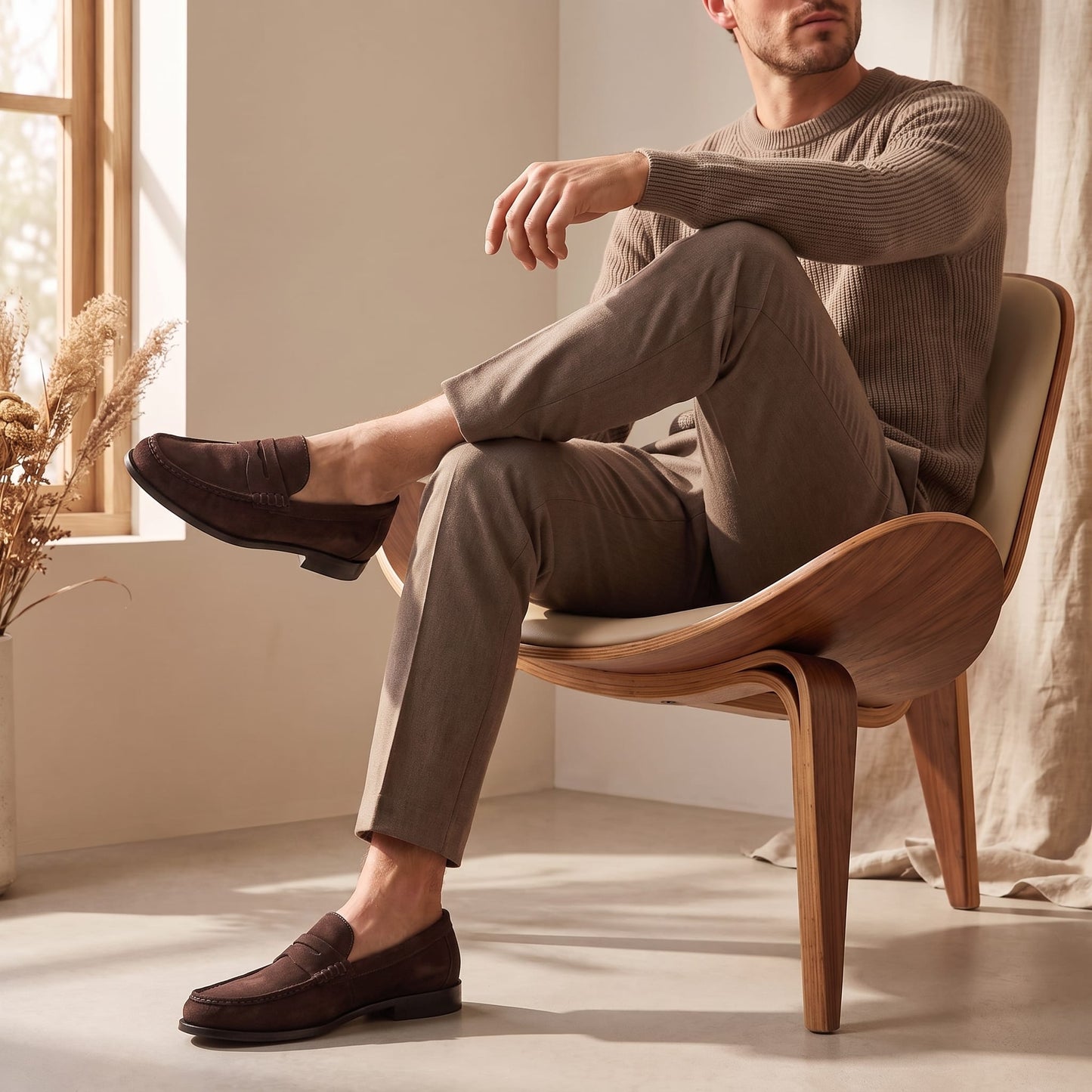 Herren Mikrofaser-Loafer in Wildlederoptik | Hubertus_18
