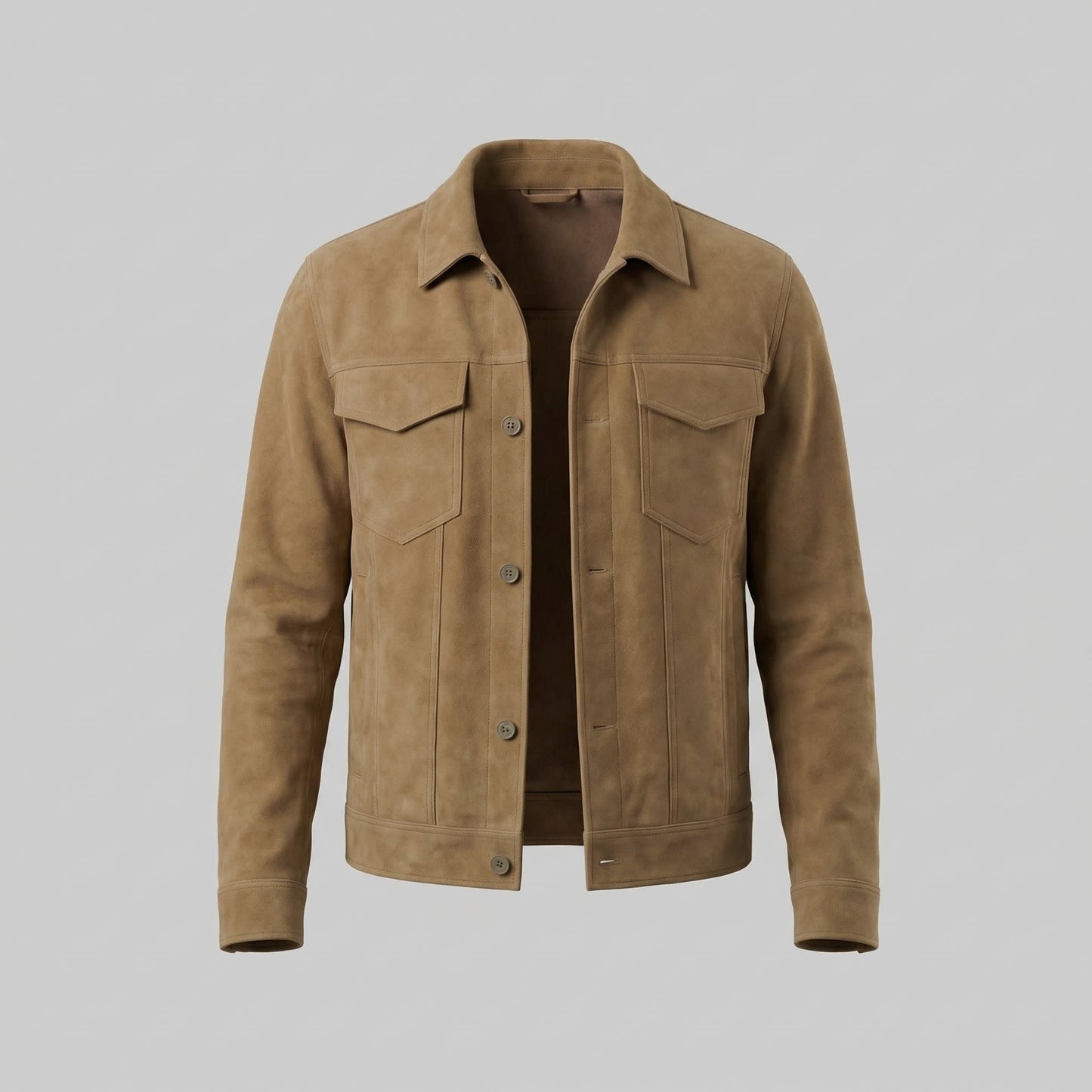 Herren Hemdjacke in Wildlederoptik mit Brusttaschen | Erich_14