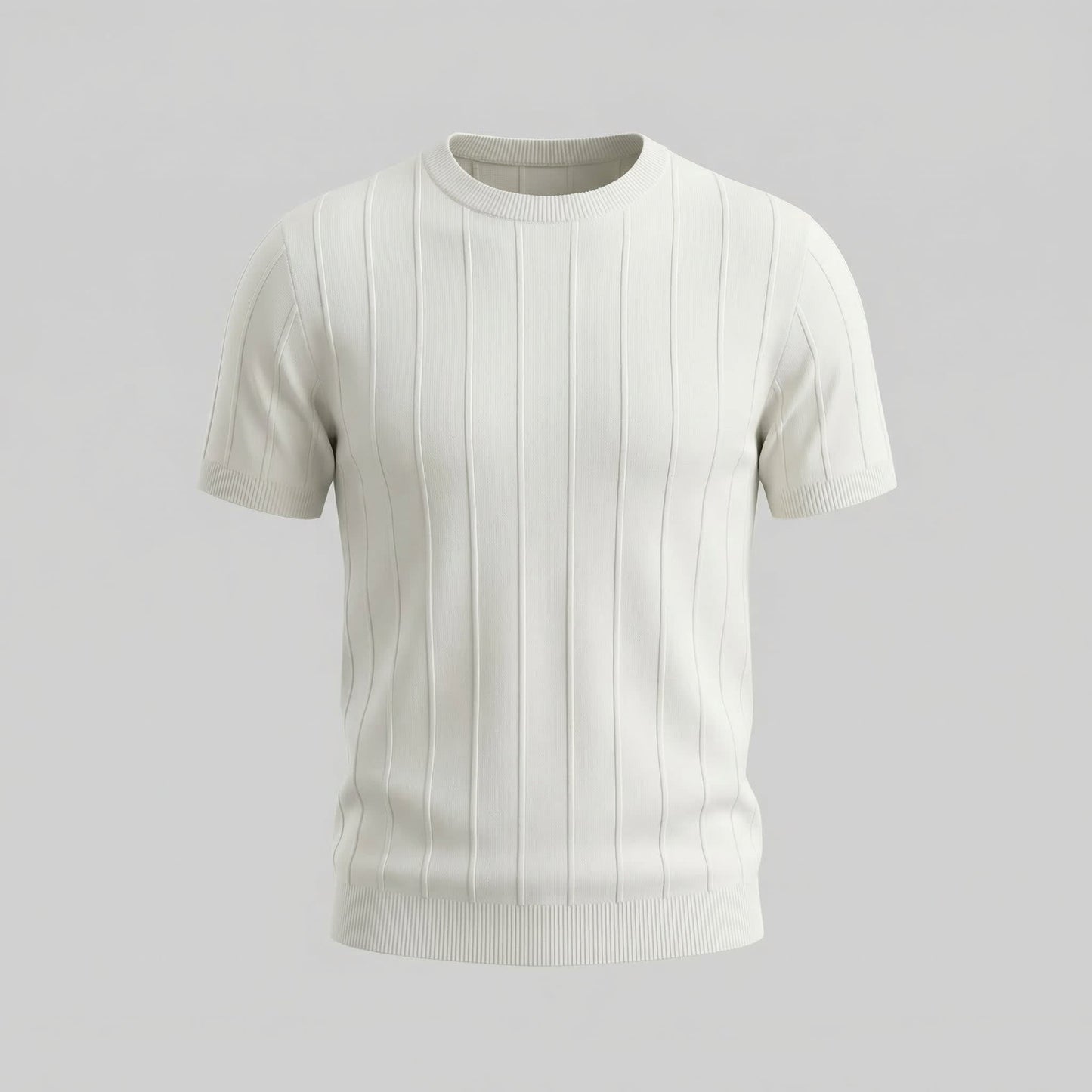 Herren Strickshirt Kurzarm mit Rippbündchen | Robin_19