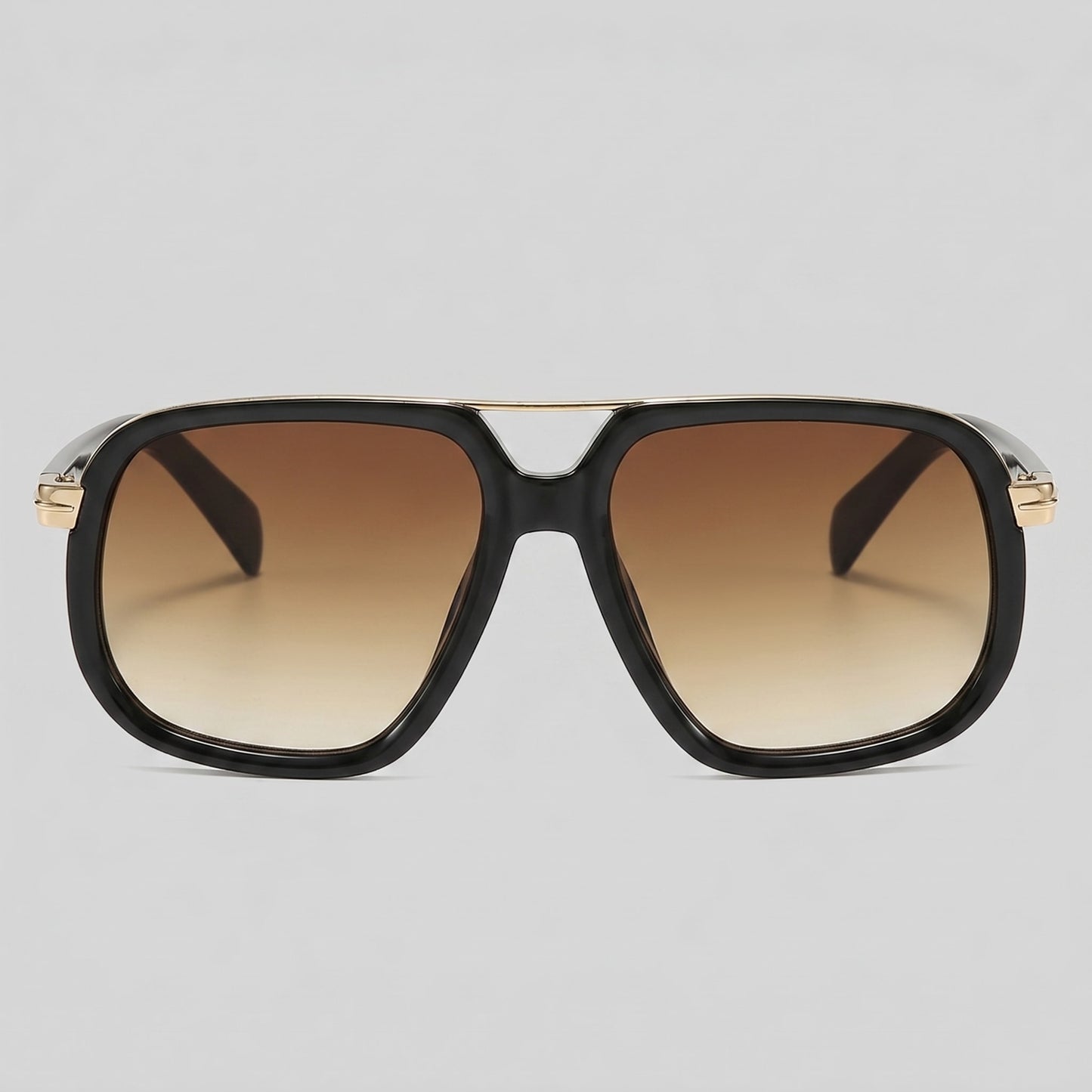 Herren Sonnenbrille eckig mit goldenem Doppelsteg | Hartmut_25