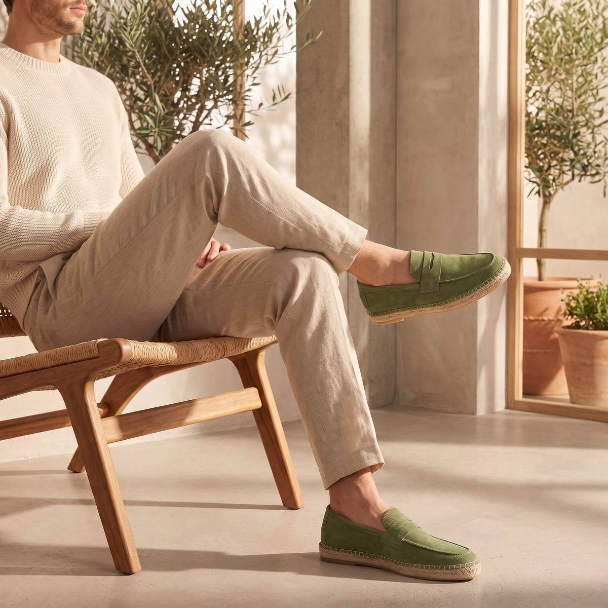 Herren Wildleder-Loafer mit Espadrille-Sohle | Eduard_48