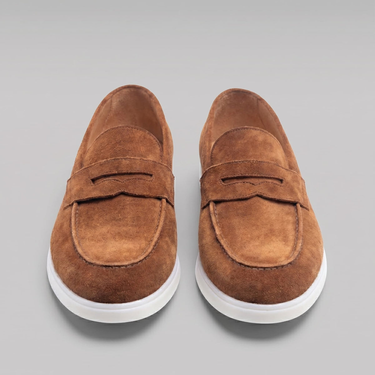 Herren Wildleder-Loafer mit weißer Sohle | Egbert_25