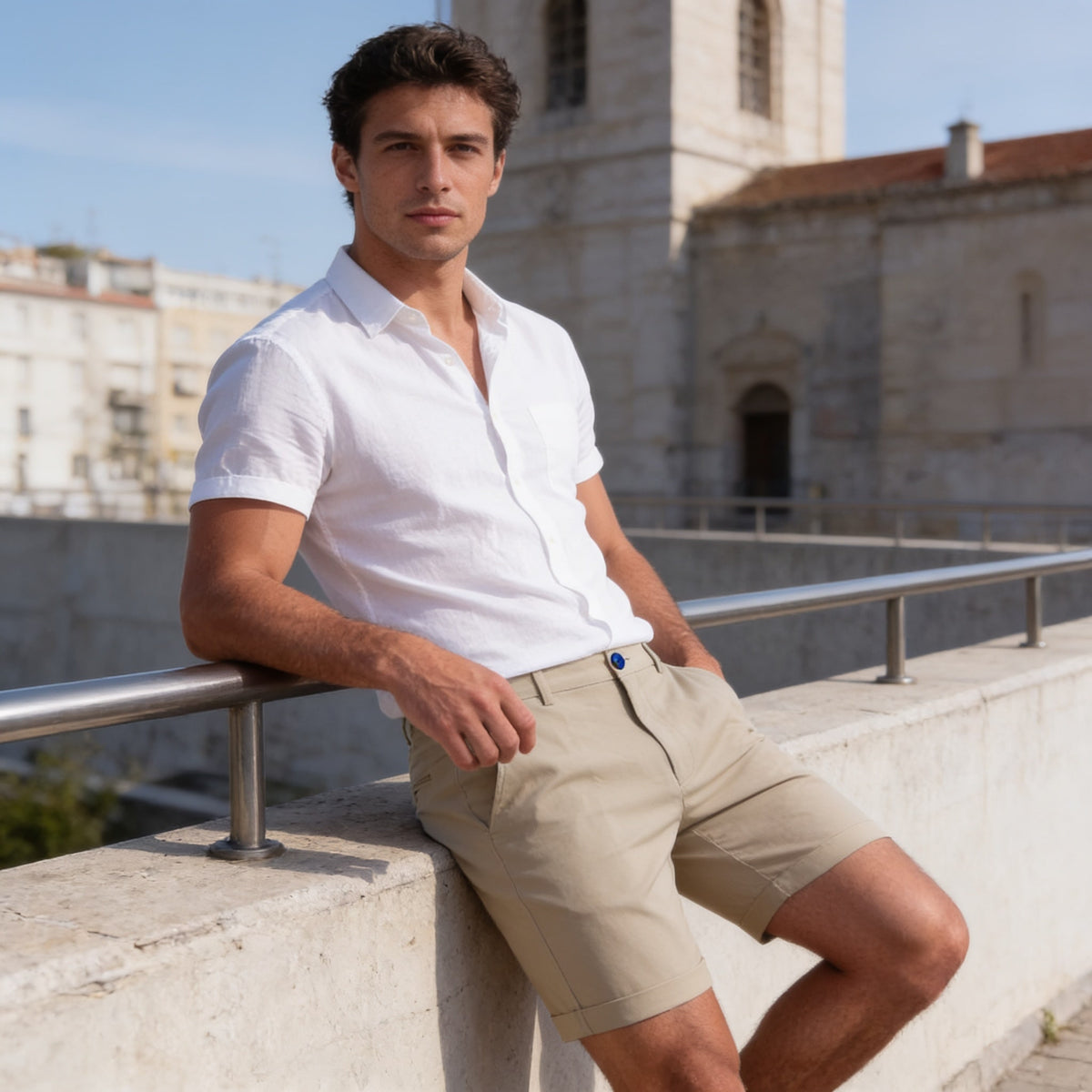 Herren Chino-Shorts mit Umschlagsaum | Steffen_48