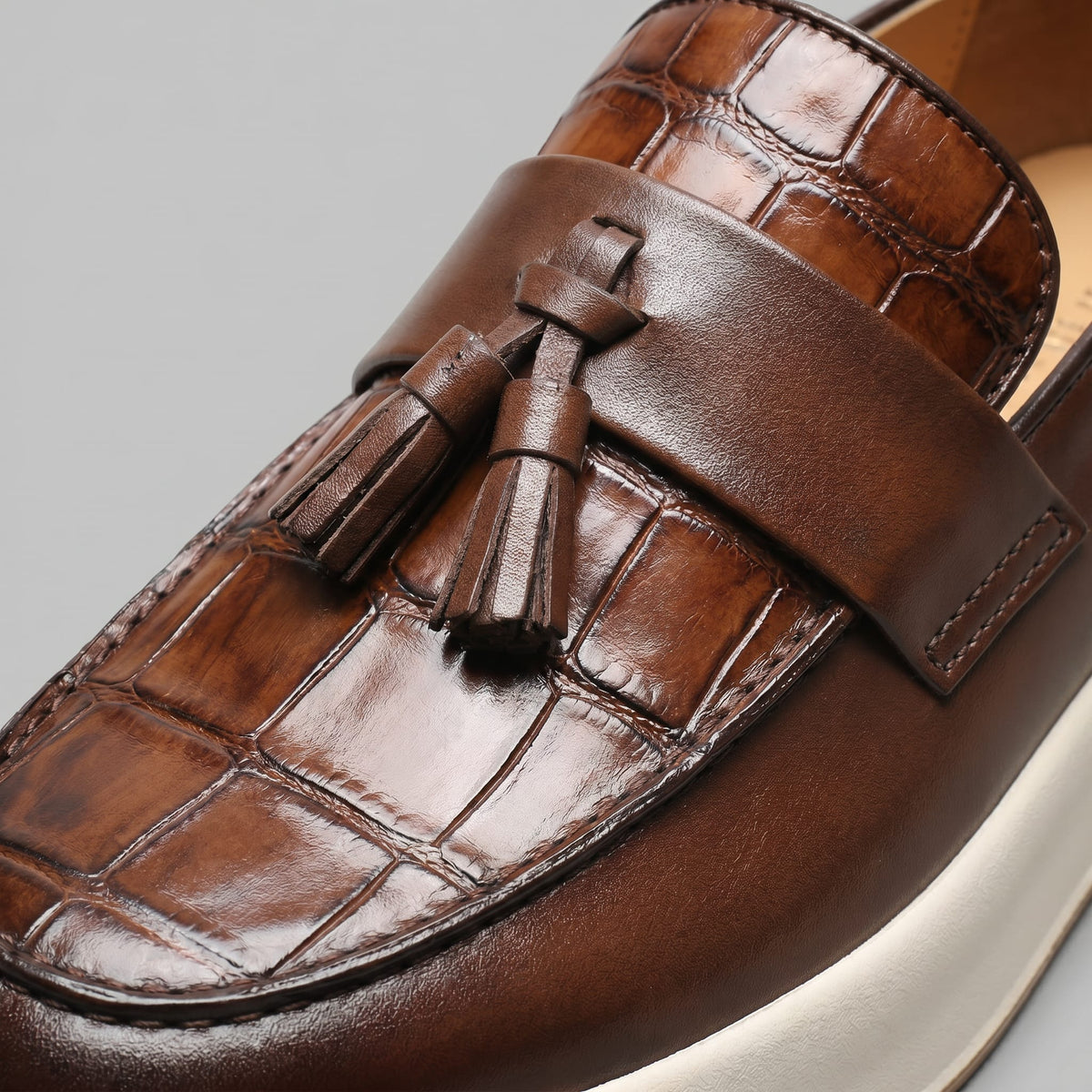 Herren Kunstlederloafer mit Quasten und Plateausohle | Emmerich_10