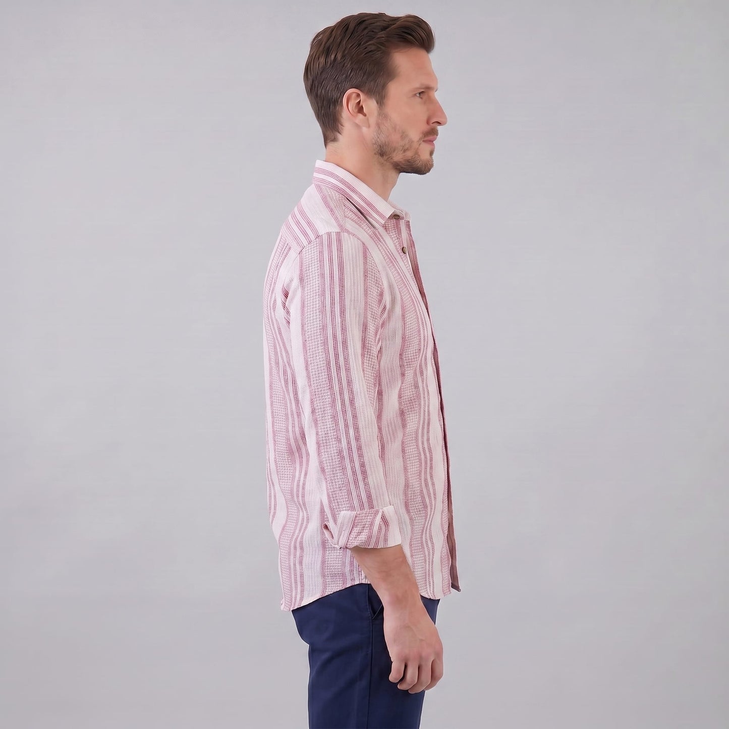 Herren Streifenhemd aus Leinenmischung Regular Fit | Konstantin_16