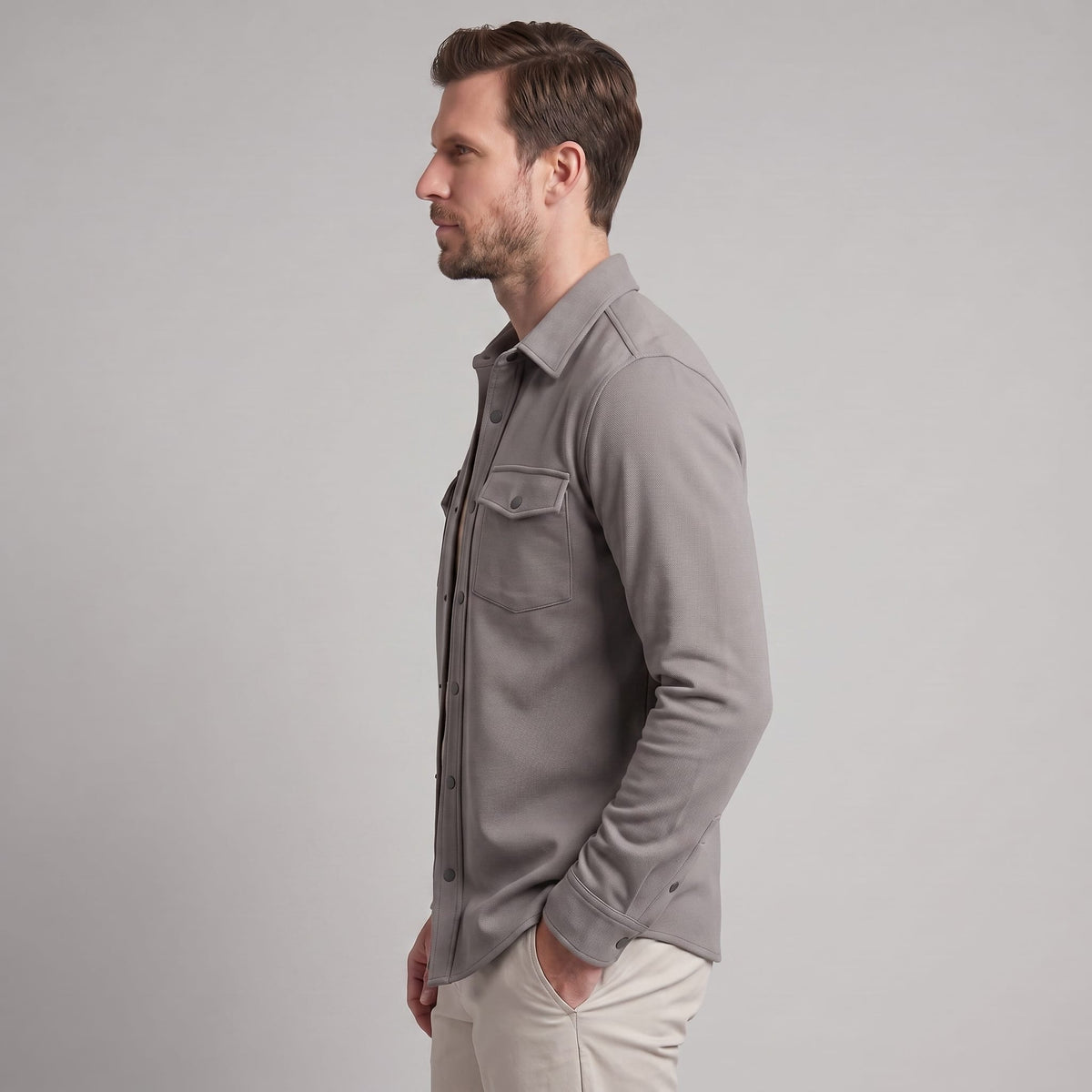 Herren Baumwoll-Overshirt mit Brusttaschen | Gerrit_28