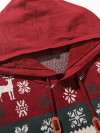 Herren Weihnachtspullover mit Kapuze und Rentiermuster | Andreas