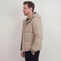 Herren Steppjacke mit Kapuze Beige | Balthasar