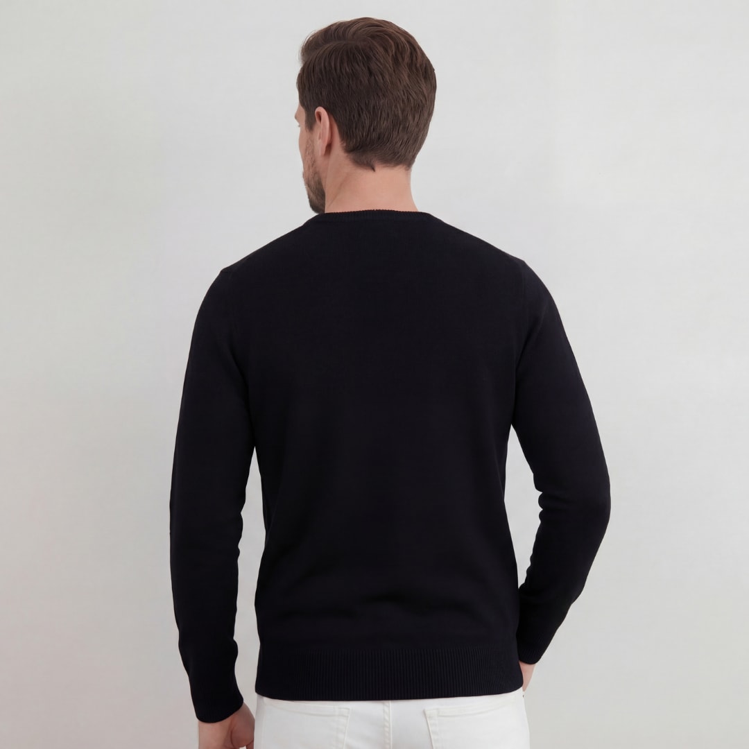 Herren Strickpullover mit Rundhalsausschnitt | Rolf