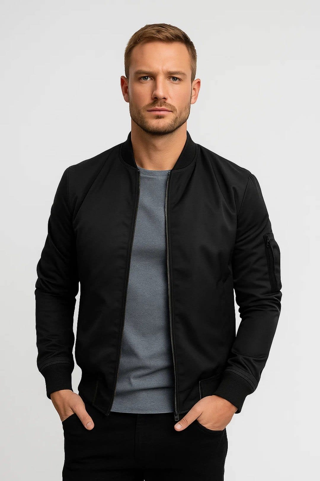 Herren Bomberjacke mit Ärmeltasche | Aaron_1
