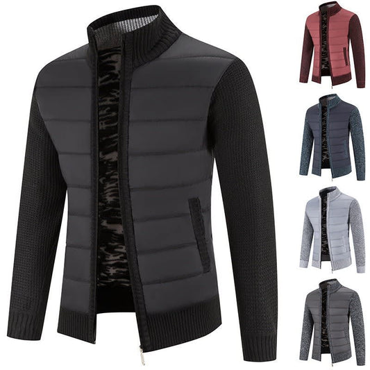 Herren Bomberjacke gesteppt mit Strickärmeln | Gerhard_1