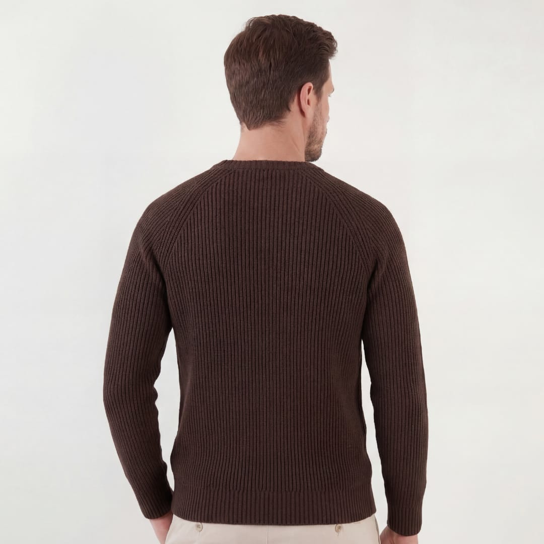 Herren Rippstrickpullover mit Raglanärmeln | Helmuth