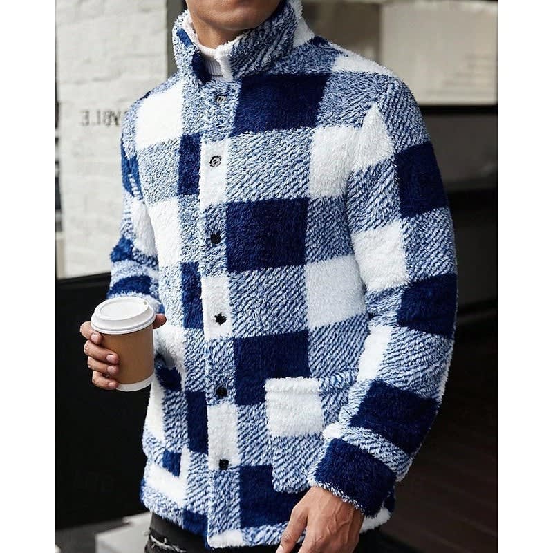 Herren Karojacke Teddy-Optik | Rainer