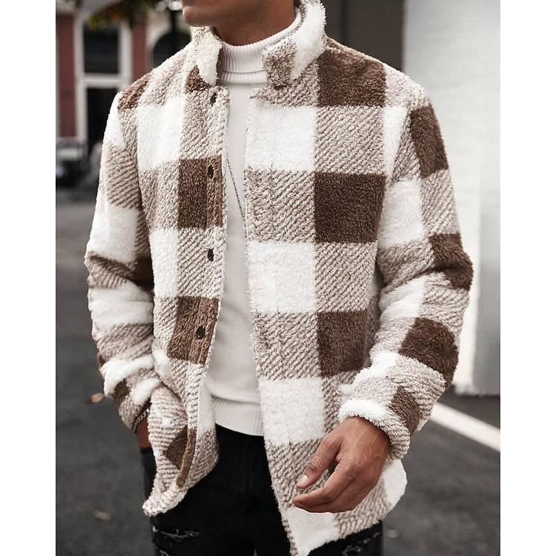 Herren Karojacke Teddy-Optik | Rainer