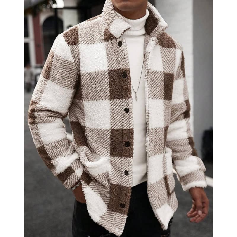 Herren Karojacke Teddy-Optik | Rainer_5