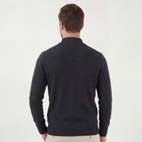 Herren Strickpullover Anthrazit mit Stehkragen | Jannik