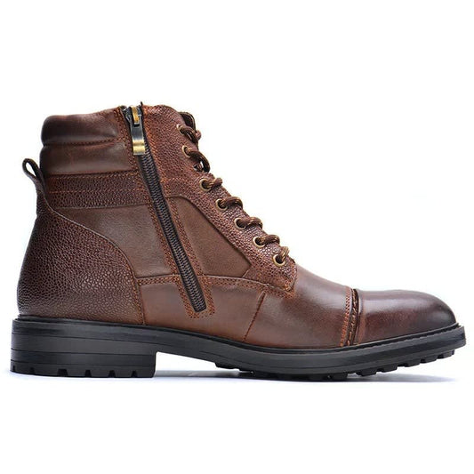 Herren Winterschuhe Lederstiefel mit Reißverschluss | Dietmar_1