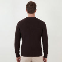 Herren Rippstrickpullover mit Rundhalsausschnitt | Rudi