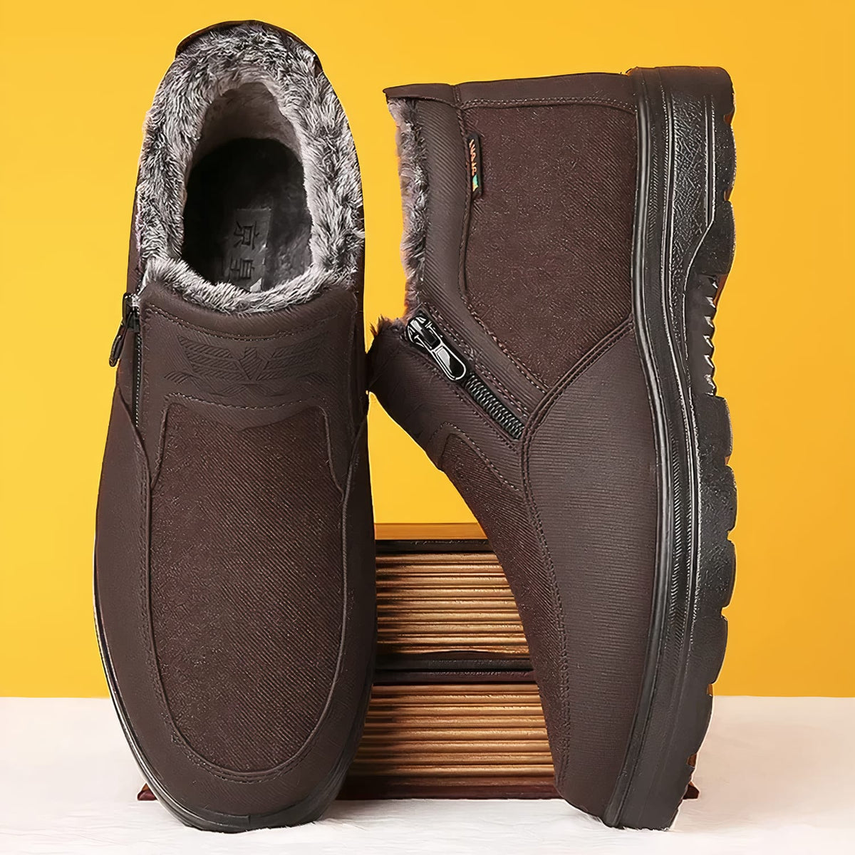 Herren Gefütterte Winterschuhe mit Seitenreißverschluss | Eduard_2