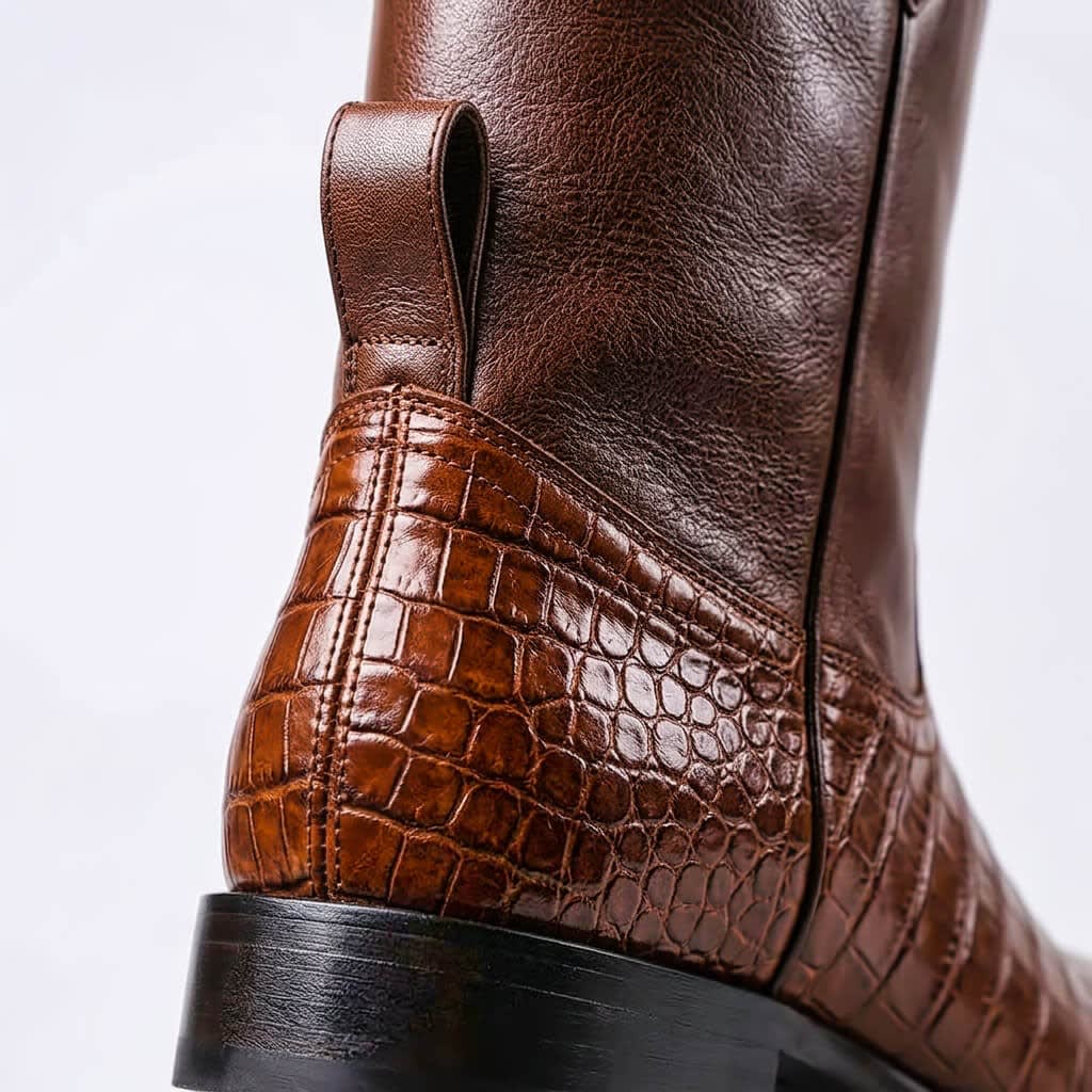 Herren Lederstiefel mit Krokoprägung | Bernd_3