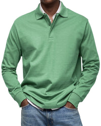 Herren Poloshirt Langarm mit Knopfleiste | Fynn