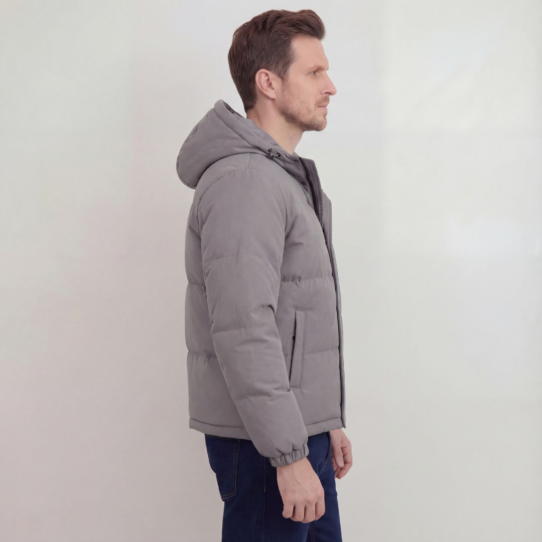 Herren Steppjacke mit Kapuze Grau | Gunnar