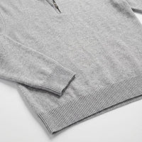 Herren Strickpullover Grau Meliert mit Stehkragen | Jobst