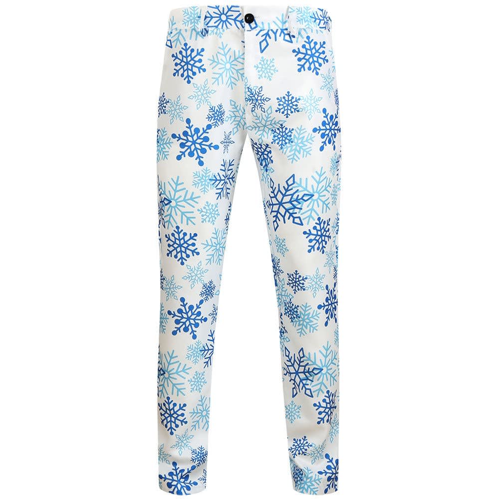 Herren Weihnachtshose Slim Fit mit Weihnachtsmann-Print | Dominik_10