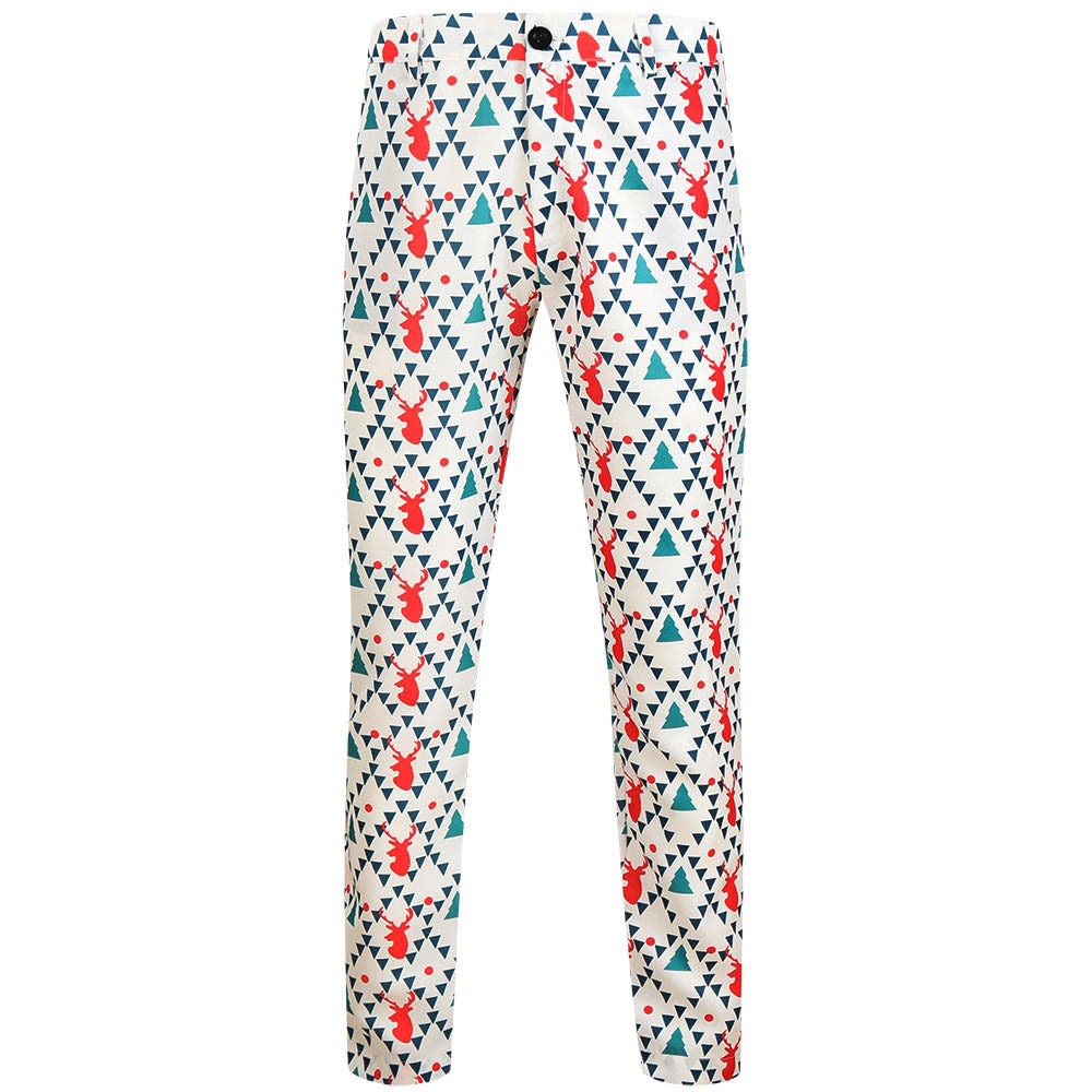 Herren Weihnachtshose Slim Fit mit Weihnachtsmann-Print | Dominik_11