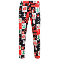 Herren Weihnachtshose Slim Fit mit Weihnachtsmann-Print | Dominik