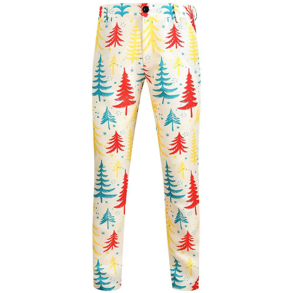 Herren Weihnachtshose Slim Fit mit Weihnachtsmann-Print | Dominik_4