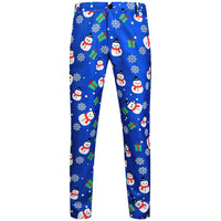 Herren Weihnachtshose Slim Fit mit Weihnachtsmann-Print | Dominik