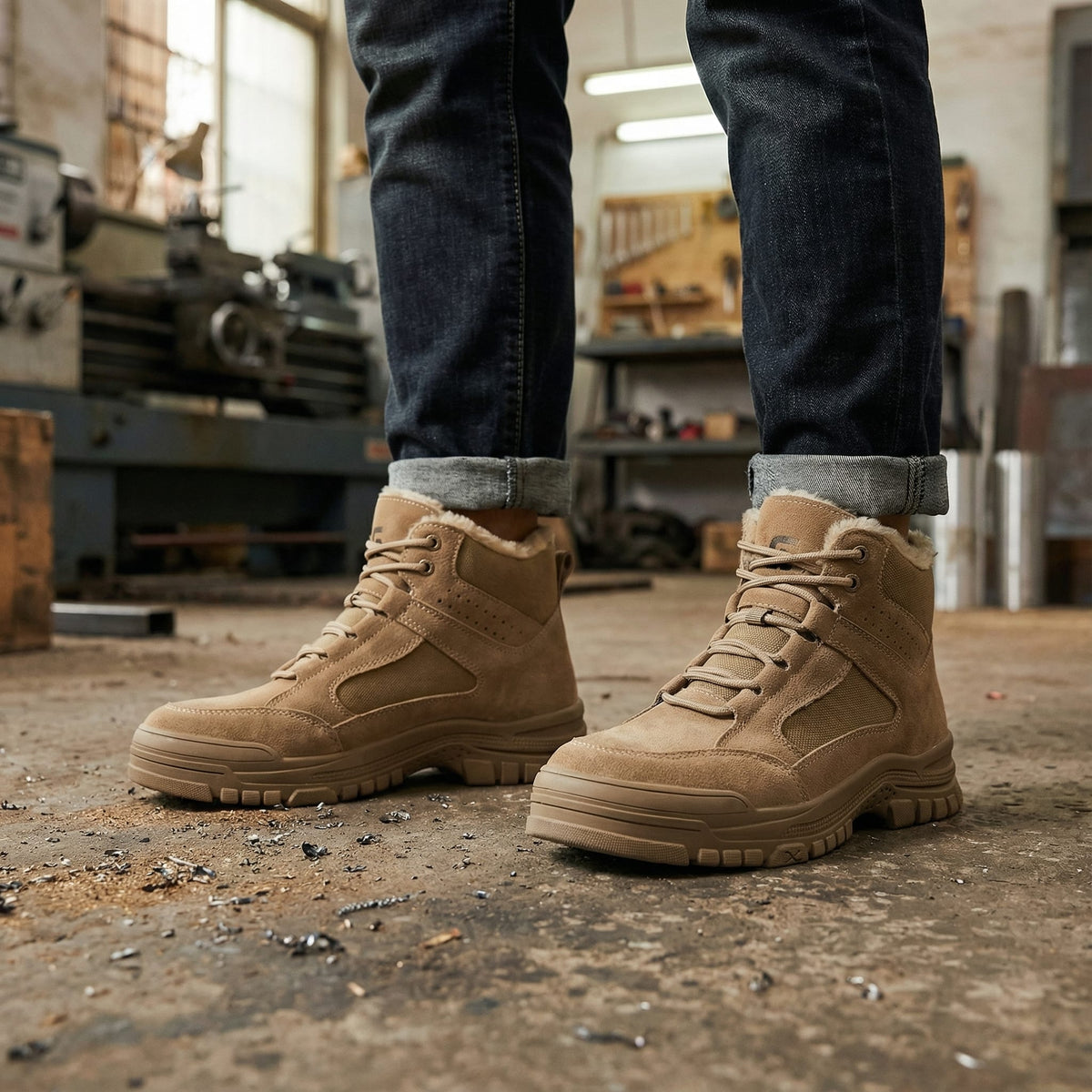 Herren Fellgefütterte Winterschuhe mit Stahlkappe | Felix_2