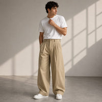 Herren Wide-Leg-Hose mit Bundfalten | Mika