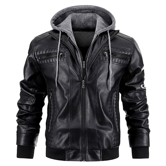 Herren Bikerjacke mit Kapuze | Ulrich_1