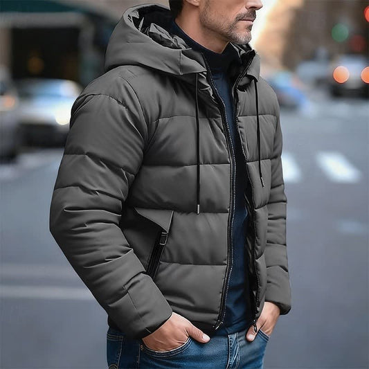 Herren Steppjacke mit Kordelzug-Kapuze | Magnus_1