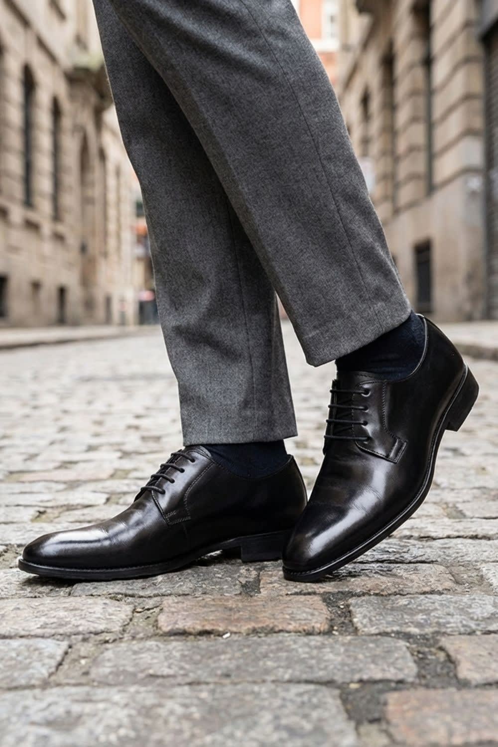 Herren Lederschuhe mit Schnürung und glatter Kappe | Clemens