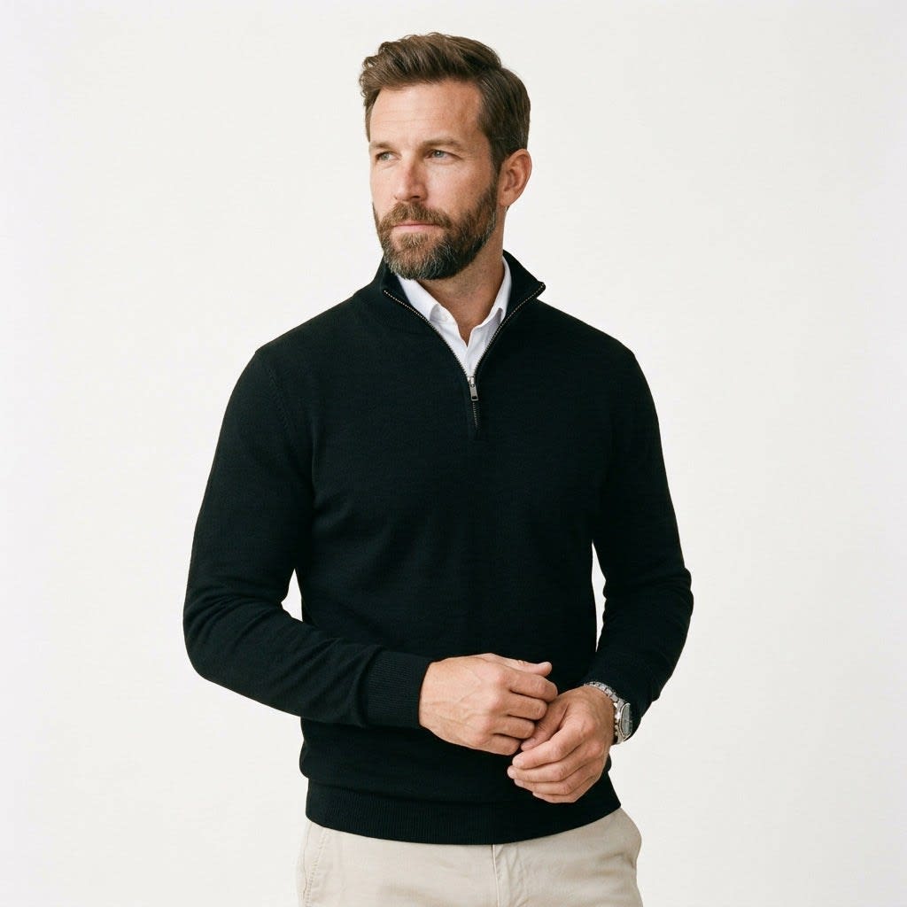 Herren Strickpullover Troyer Slim Fit | Erich