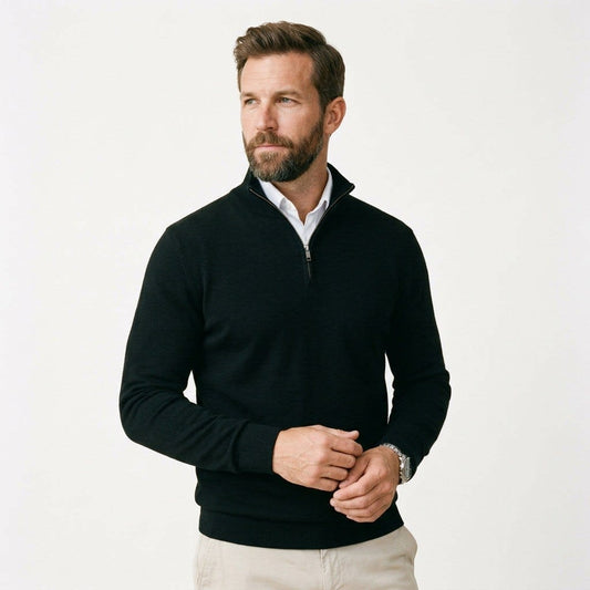 Herren Strickpullover Troyer Slim Fit | Erich_1