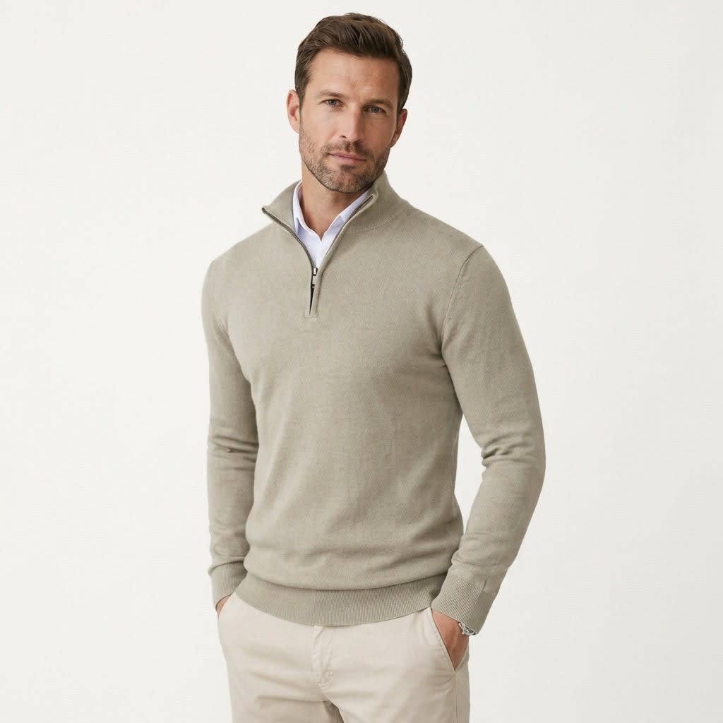 Herren Strickpullover Troyer Slim Fit | Erich