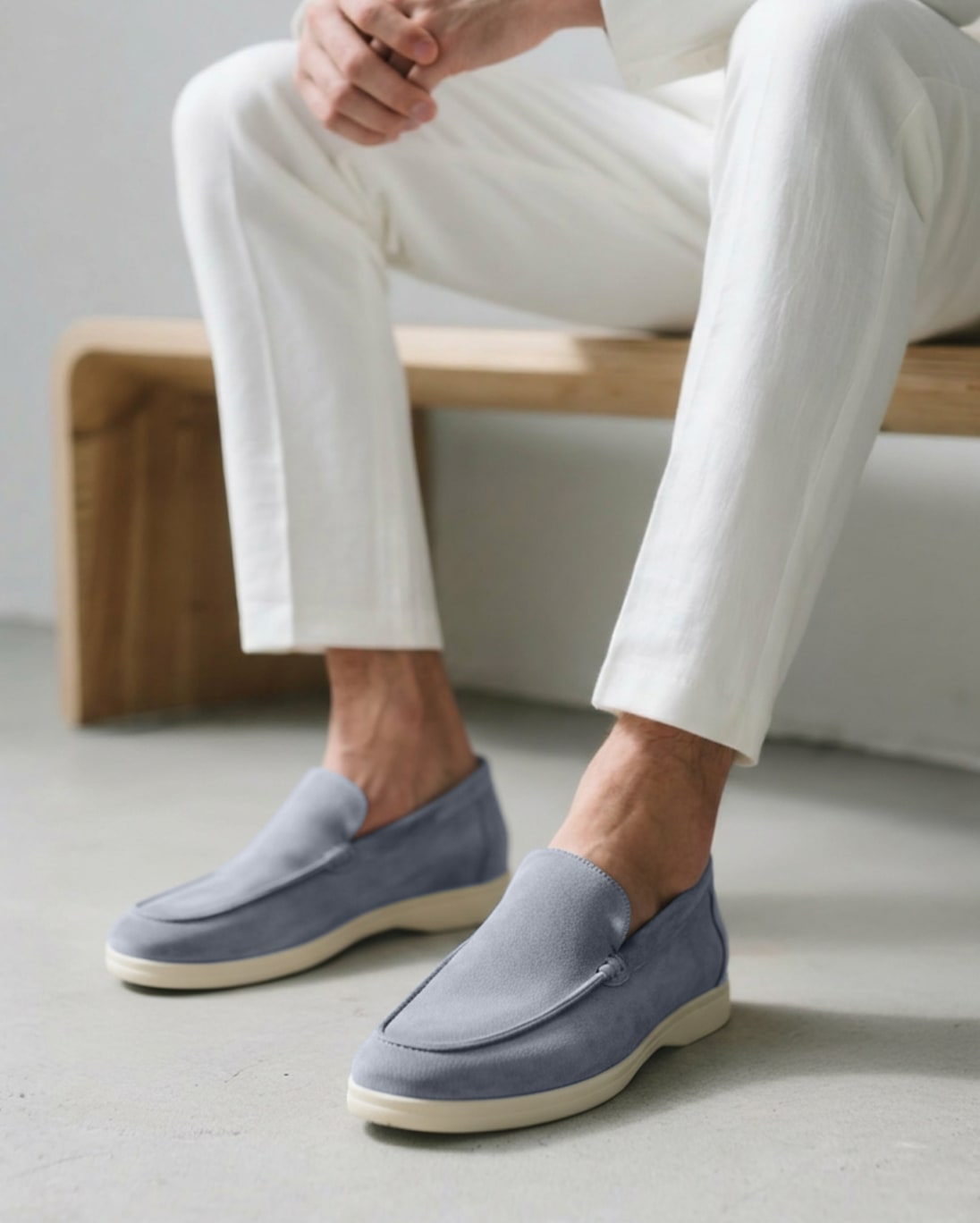 Herren Wildleder-Loafer mit Gummisohle | David_10